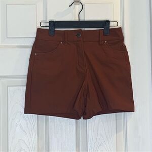 Lululemon City Sleek 5 Pocket High-Rise Short 4"  Dark Terracotta Size 24